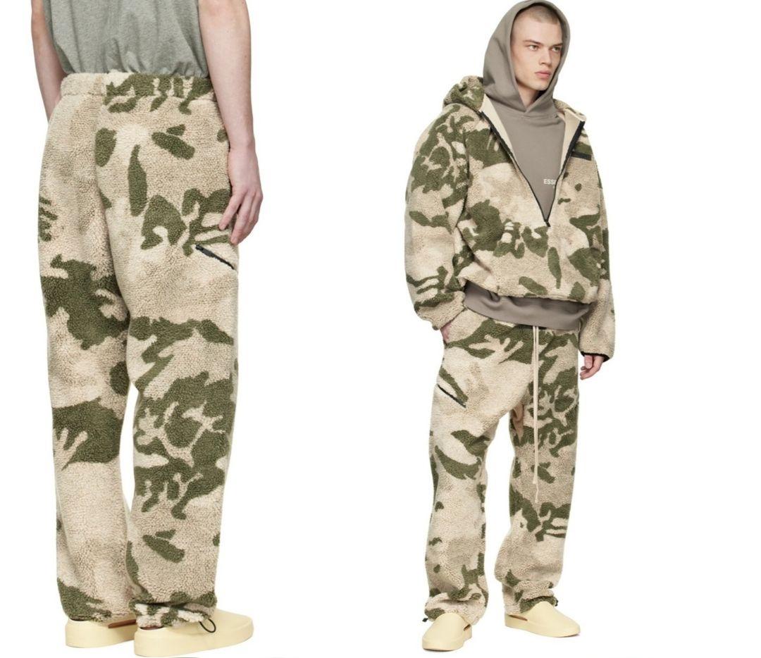 新品　ESSENTIALS　パンツ　フリース　迷彩　エッセンシャルズ　Ｓ