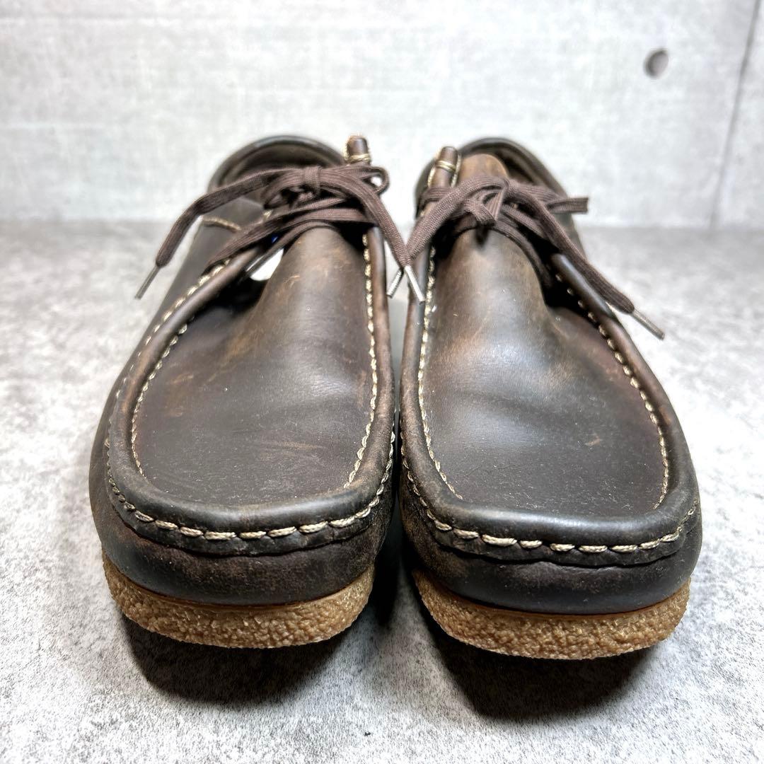ほぼ新品【Clarks】クラークス/ワラビー/オイルドレザー/ブラウン/ナタリー