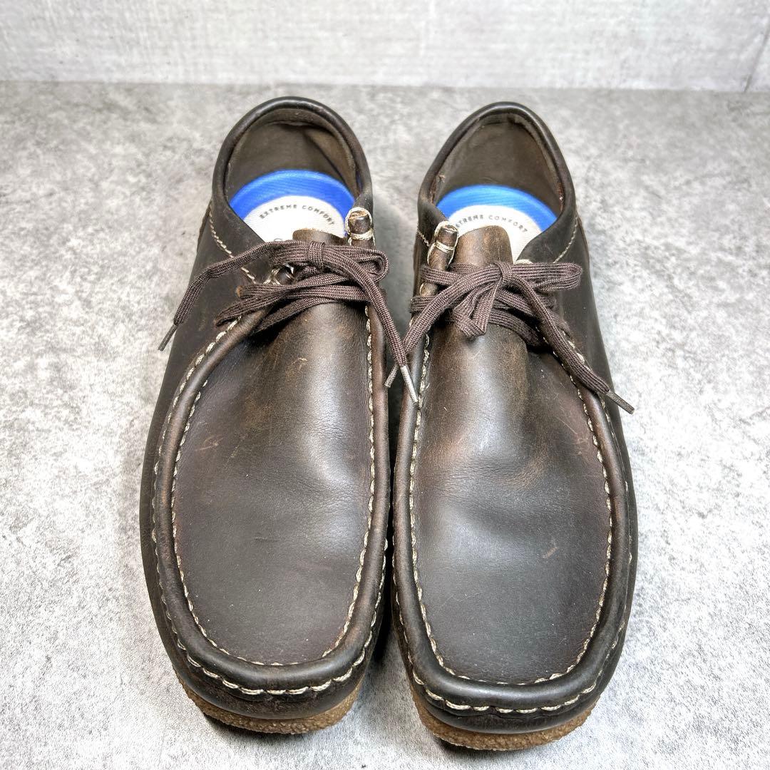 ほぼ新品【Clarks】クラークス/ワラビー/オイルドレザー/ブラウン/ナタリー