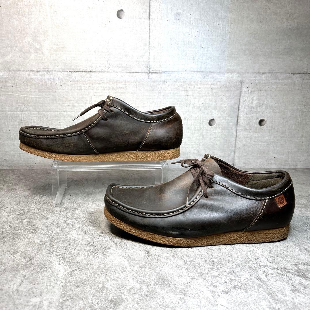 ほぼ新品【Clarks】クラークス/ワラビー/オイルドレザー/ブラウン/ナタリー