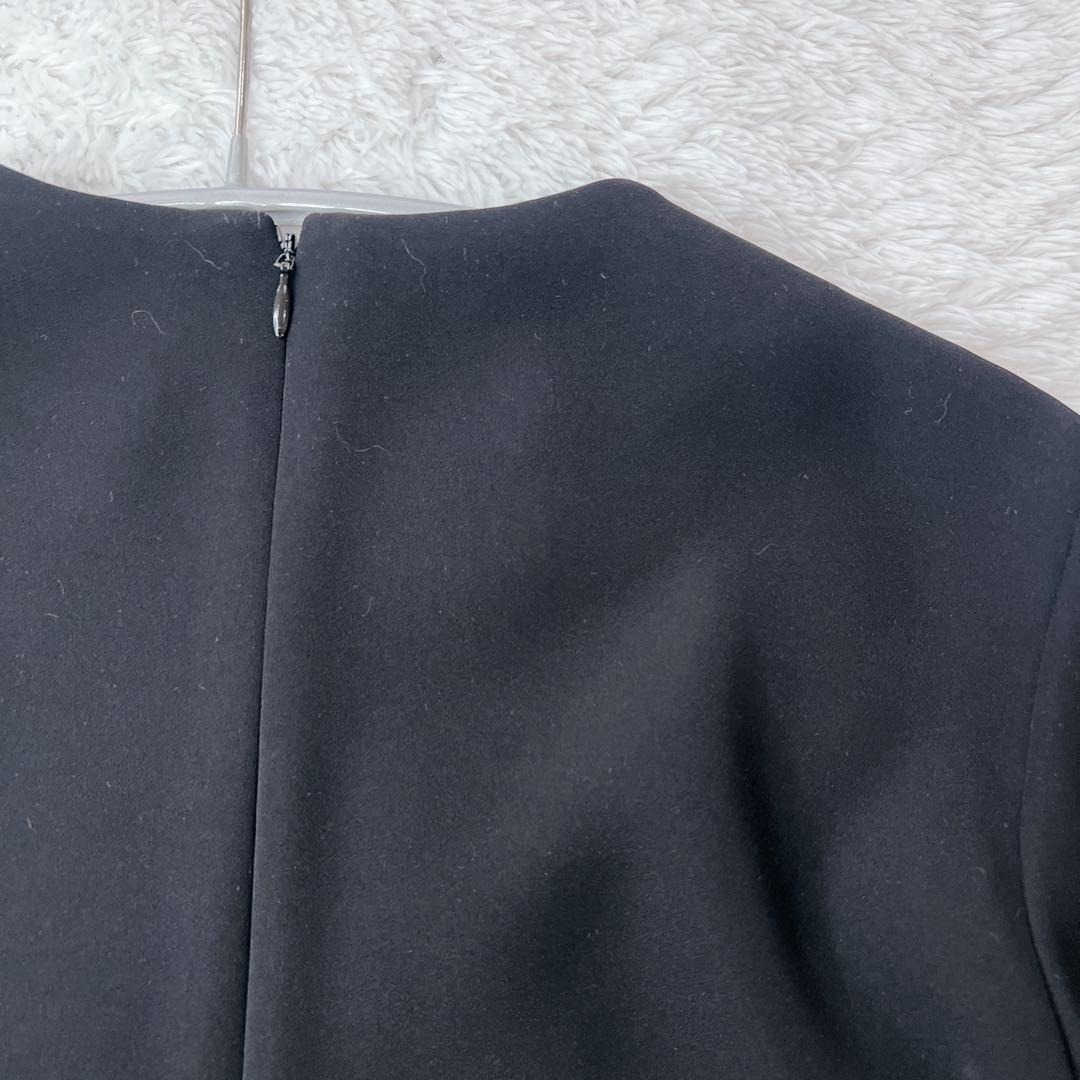 YOKOCHAN　ヘムフレア　フリル　長袖　ワンピース　黒　卒業式　入学式