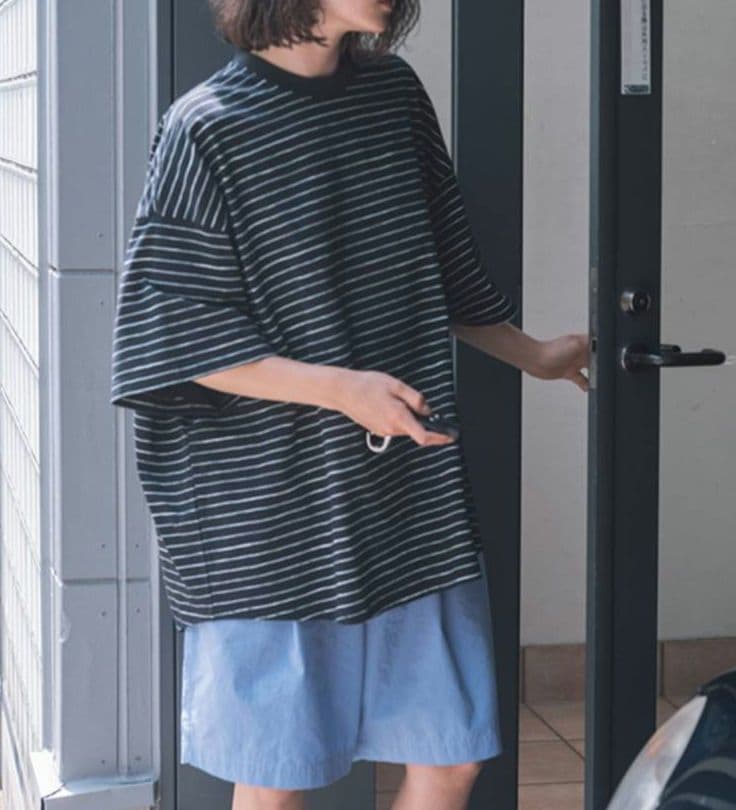 トップス SEESEE SUPER BIG ROUND BOARDER TEE M