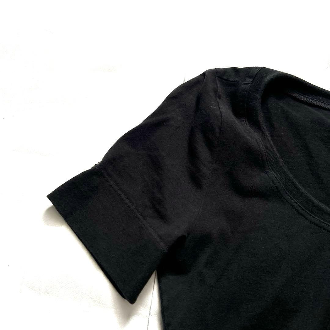 GUCCIネックドローコードデザインカットソートップスTシャツXSサイズ立体ロゴ