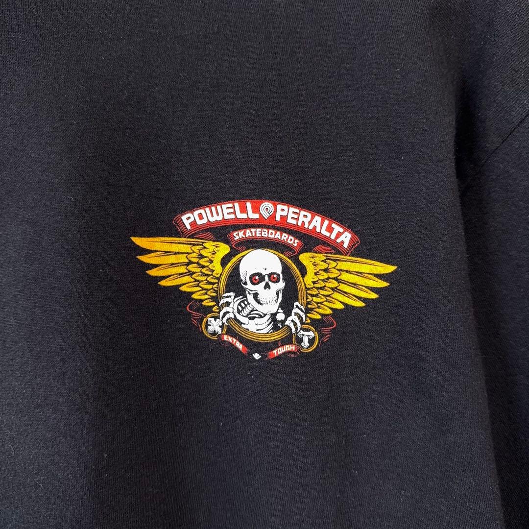 POWELL PERALTA パウエルペラルタ Tシャツ ウィングスカル M 黒