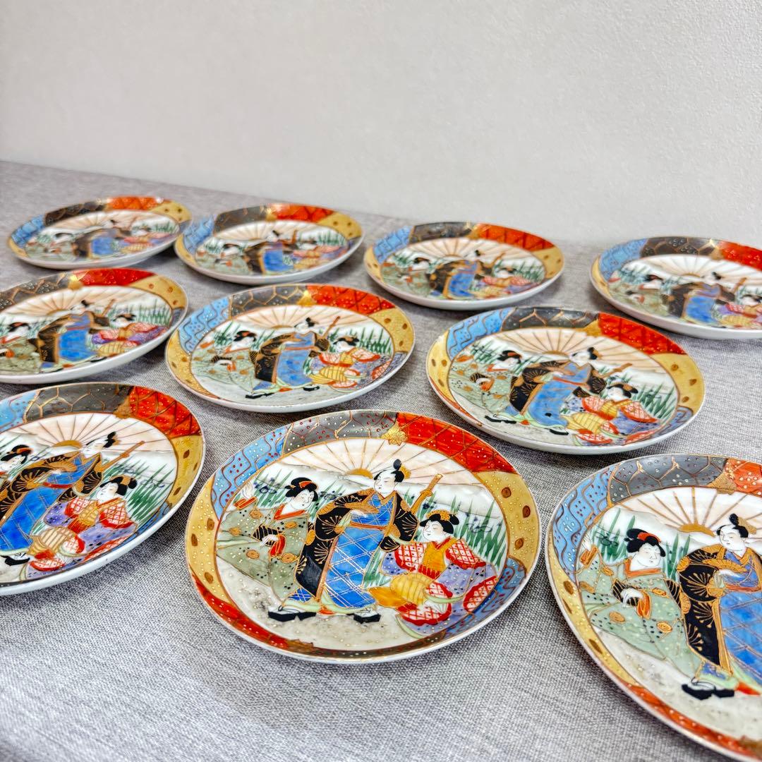 古伊万里 色絵 皿 小皿 時代 飾り皿 菓子皿 骨董 蔵出し アンティーク