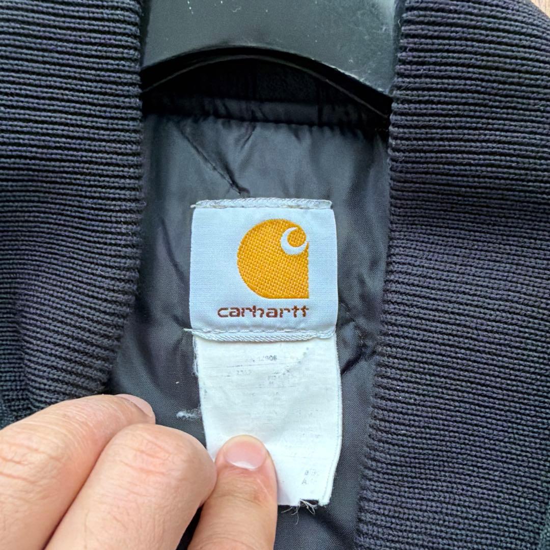 【USA製】Carhartt ダックベスト フェードブラック90s古着