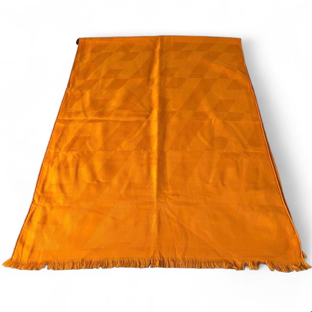 美品 HERMES エルメス カシシル 大判ストール Hロゴ ジャガード