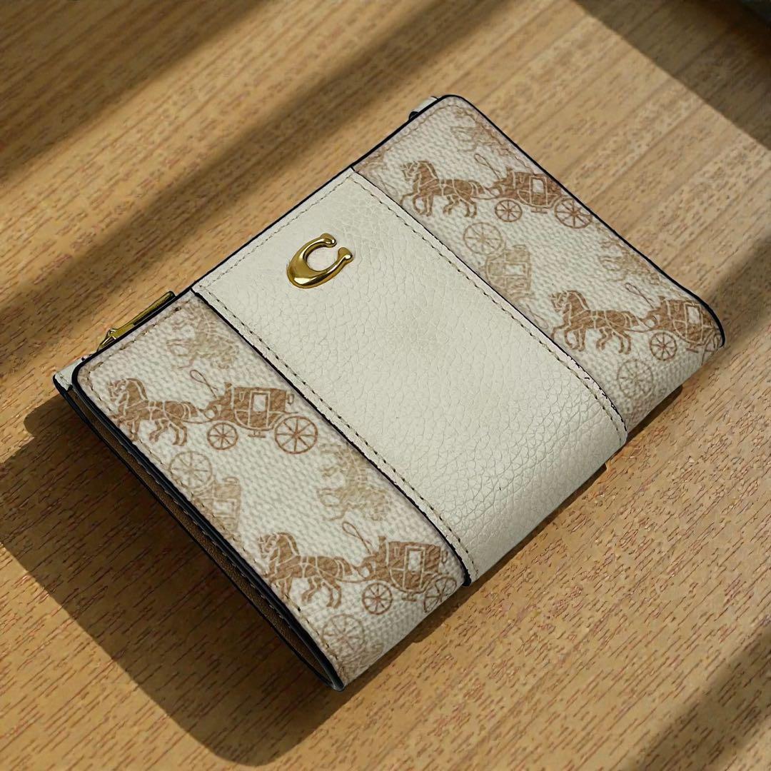美品✨ COACH コーチ バイフォールド スナップ ウォレット ウィズ ホース