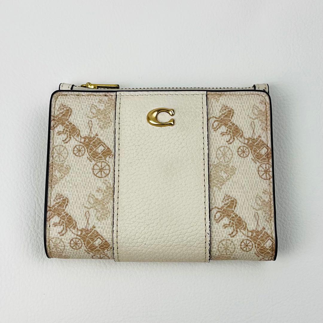 美品✨ COACH コーチ バイフォールド スナップ ウォレット ウィズ ホース