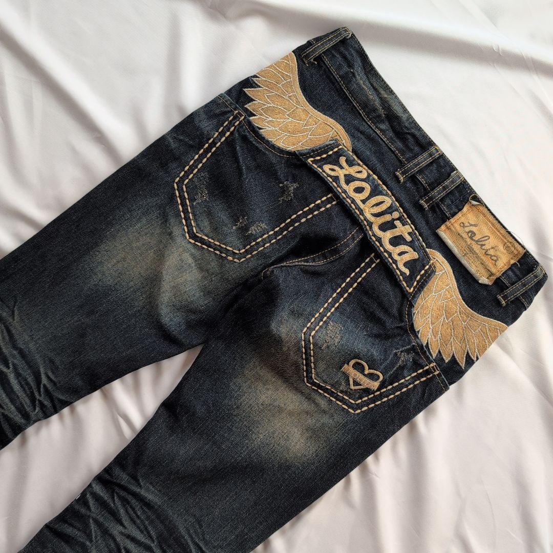 LOLITA JEANS フレアデニム 刺繍デニム Y2K ヴィンテージ