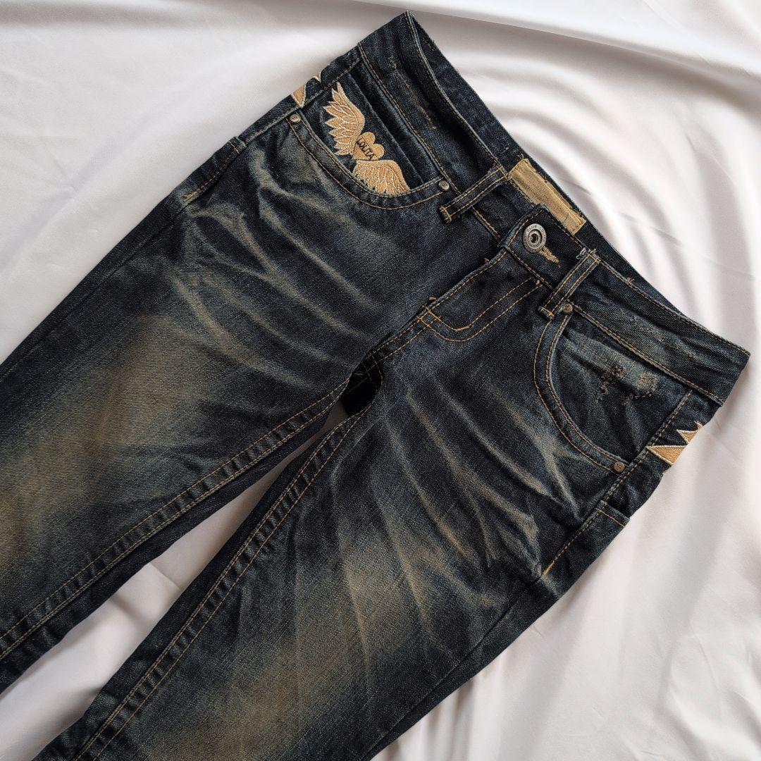 LOLITA JEANS フレアデニム 刺繍デニム Y2K ヴィンテージ