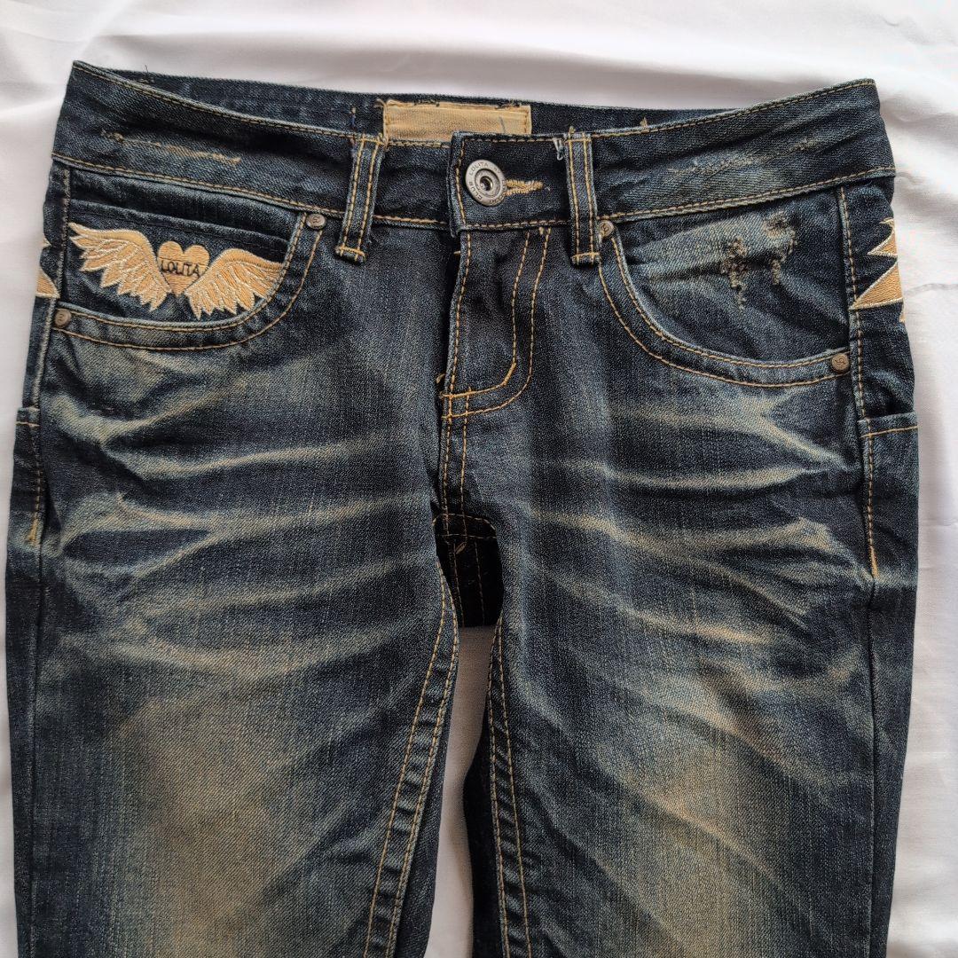 LOLITA JEANS フレアデニム 刺繍デニム Y2K ヴィンテージ