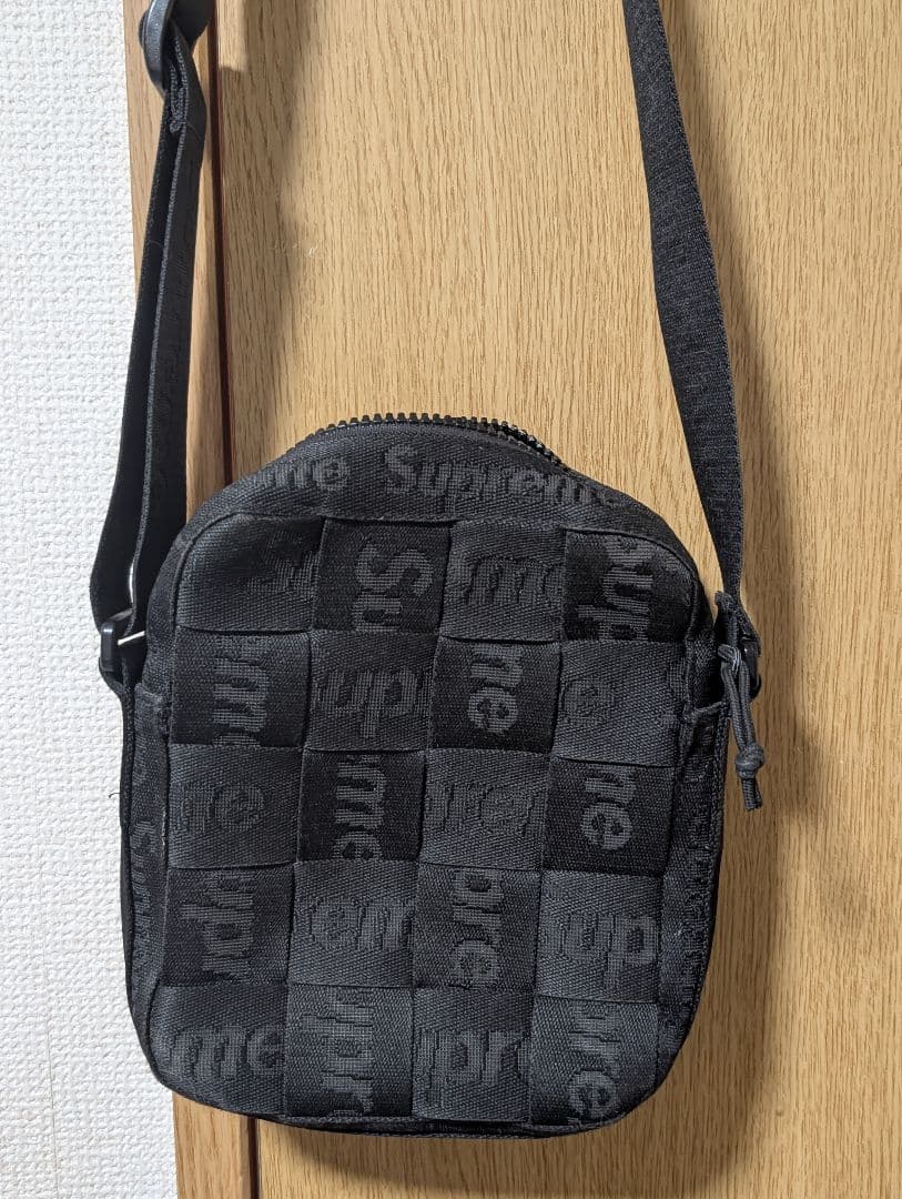 Supreme ショルダーバッグ ブラック チェック柄