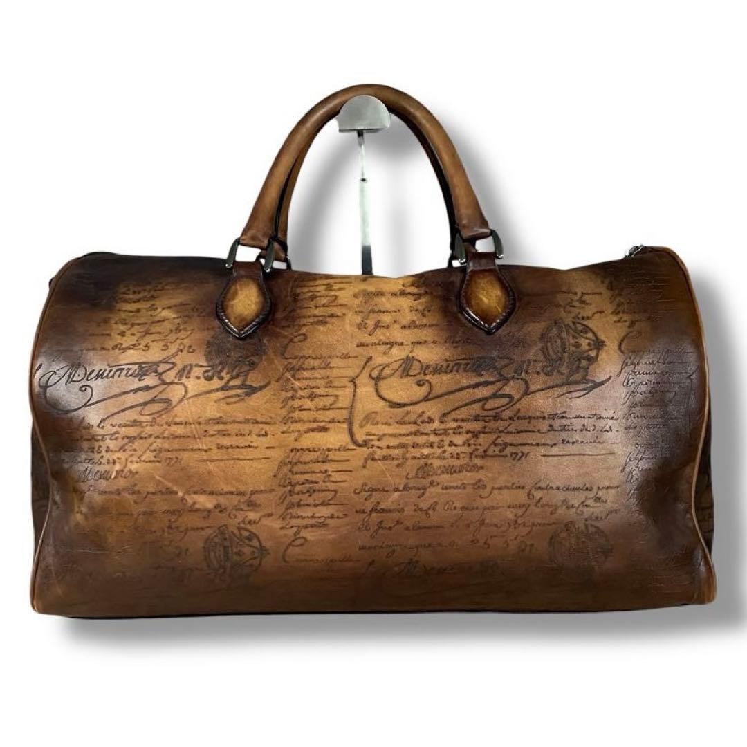 美品 ベルルッティ カリグラフィ ボストンバッグ 2WAY ジュールオフ レザー