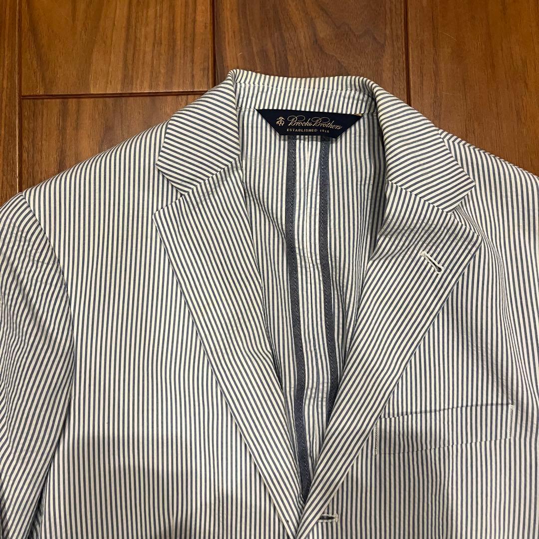 【コーヒーモカ】BROOKS BROTHERS シアサッカージャケット