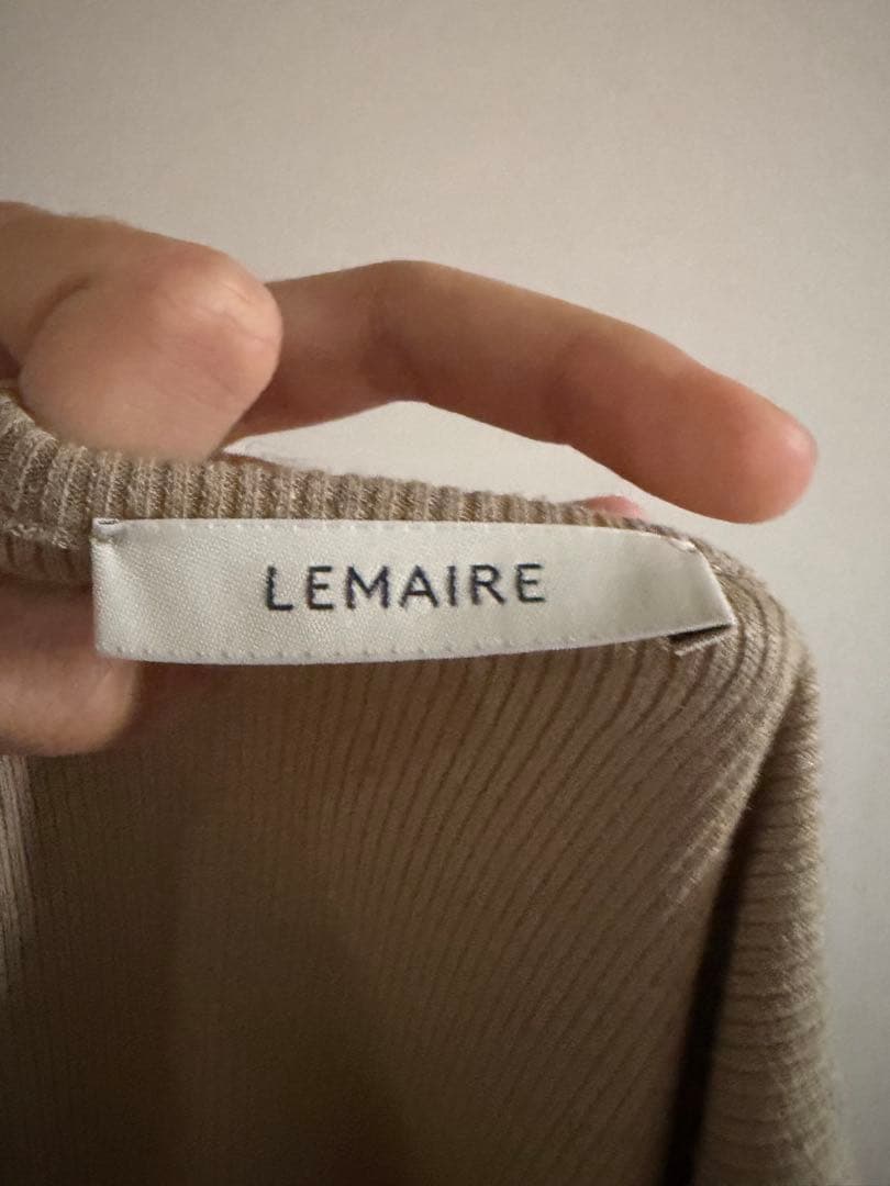lemaire 26ss コットンリネンヘンリーネックリブT