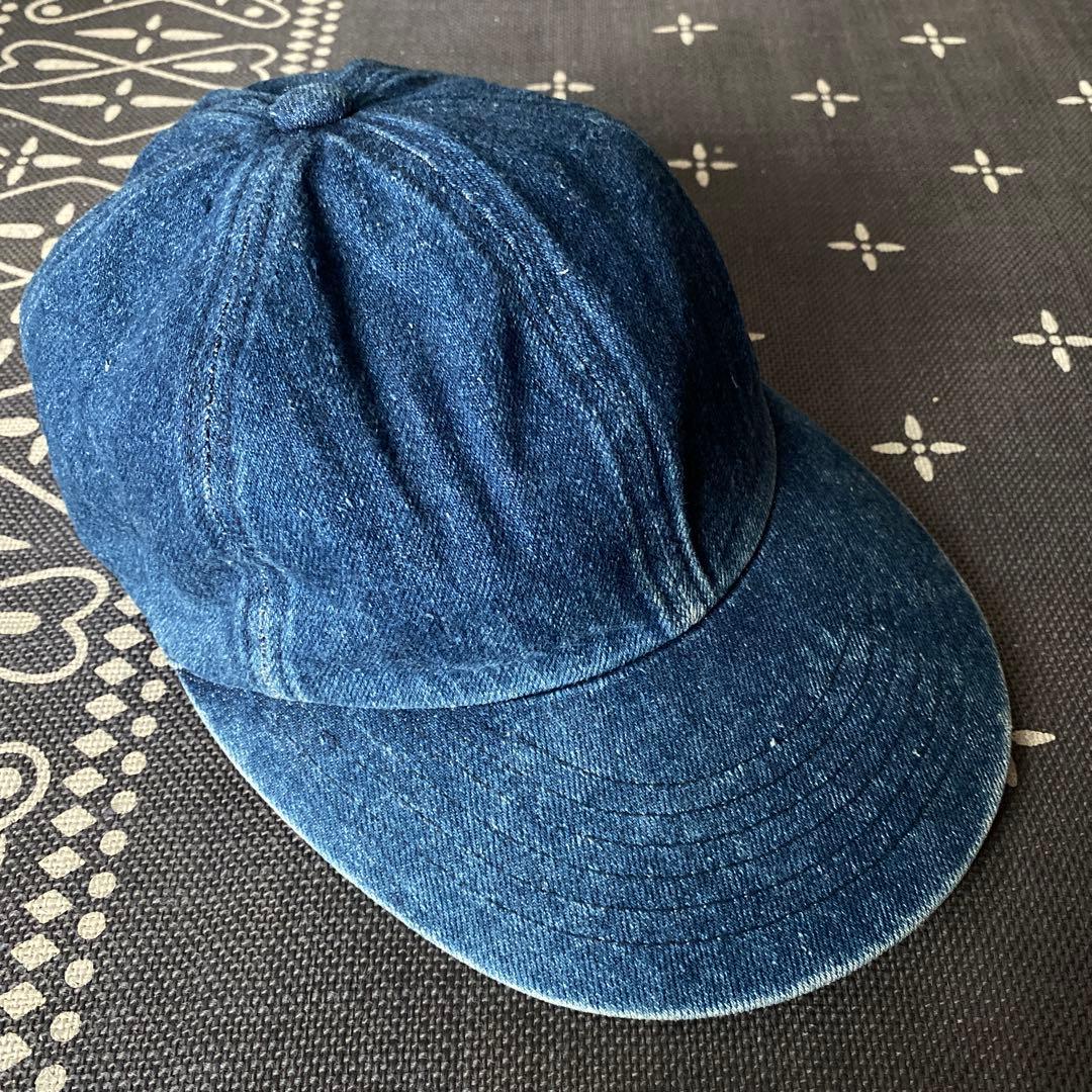 デニム　ロングビルキャップ　古着