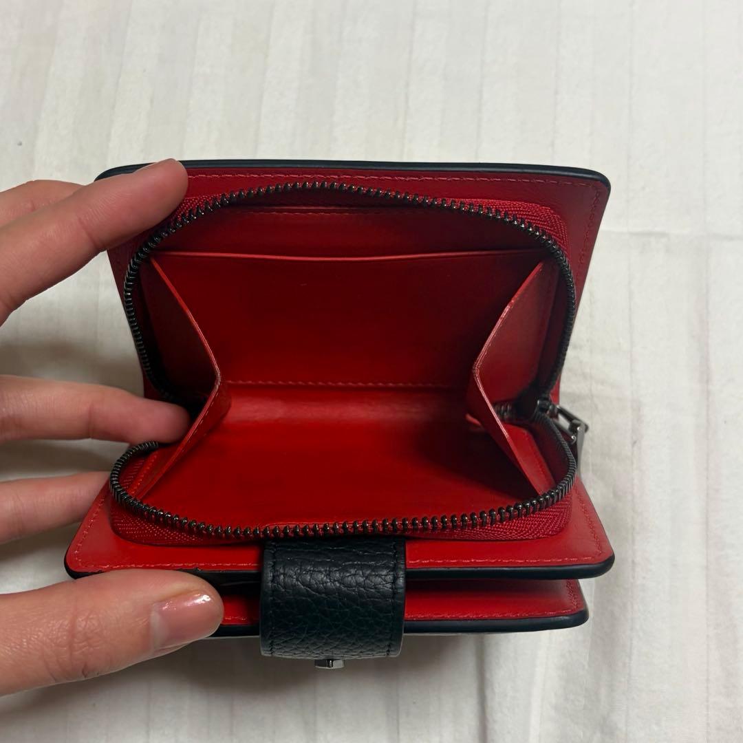 クリスチャンルブタン 二つ折り財布 パロマ ミニウォレット 黒 赤 箱付