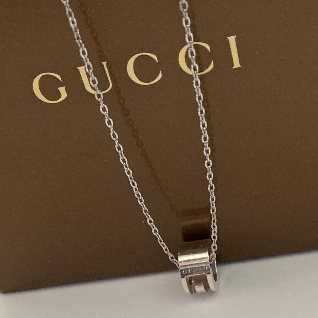 【正規品】 GUCCI グッチ リングネックレス 良品 AG925 送料無料