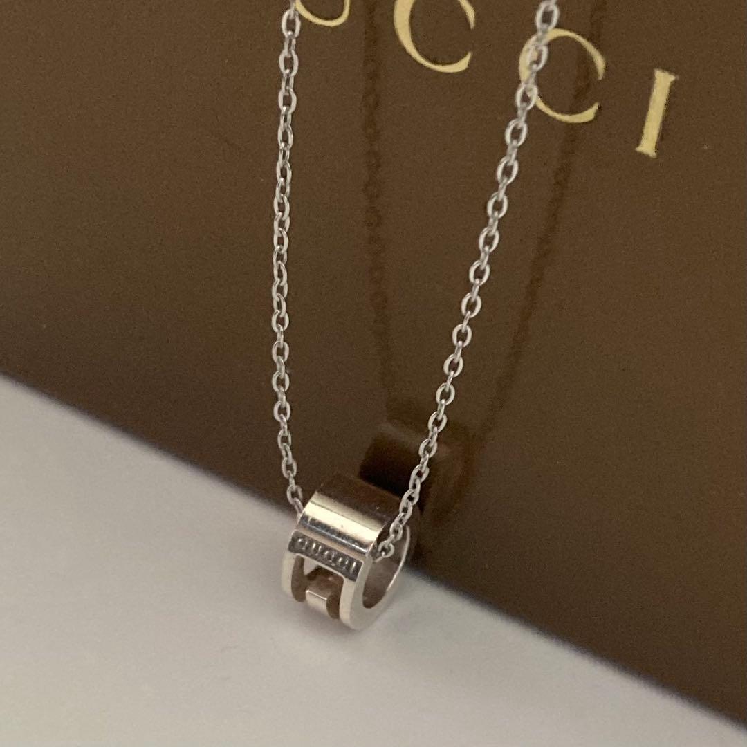 【正規品】 GUCCI グッチ リングネックレス 良品 AG925 送料無料