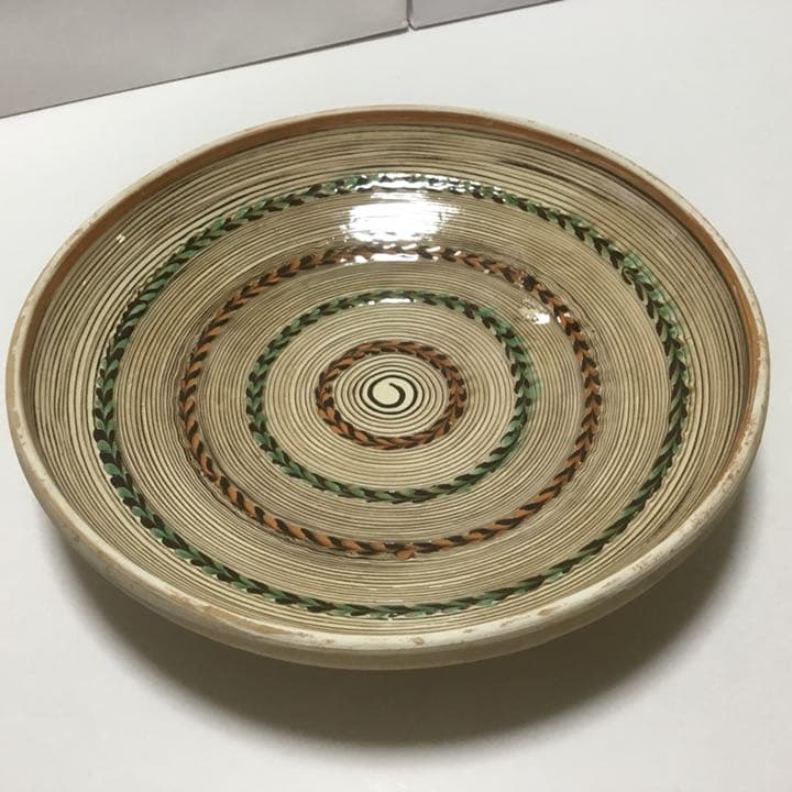 ルーマニア ホレズ窯 ホレズ焼 26cm 新品 伝統工芸 美しい文様 レア 希少