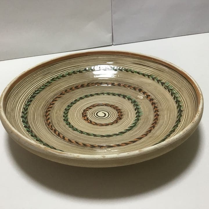 ルーマニア ホレズ窯 ホレズ焼 26cm 新品 伝統工芸 美しい文様 レア 希少