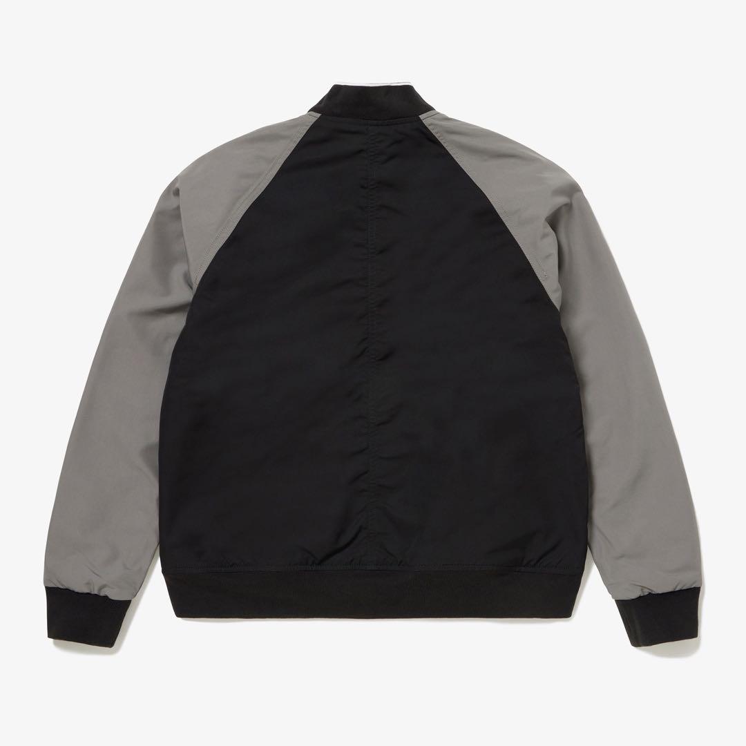 【LACOSTE/ラコステ】リバーシブルボンバージャケット　ブラック×グレー L