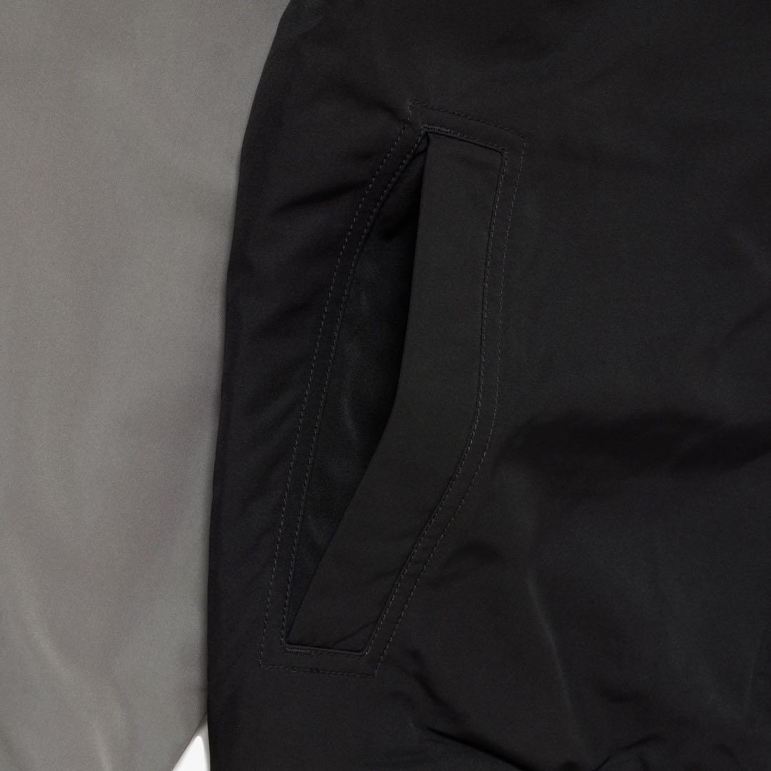 【LACOSTE/ラコステ】リバーシブルボンバージャケット　ブラック×グレー L