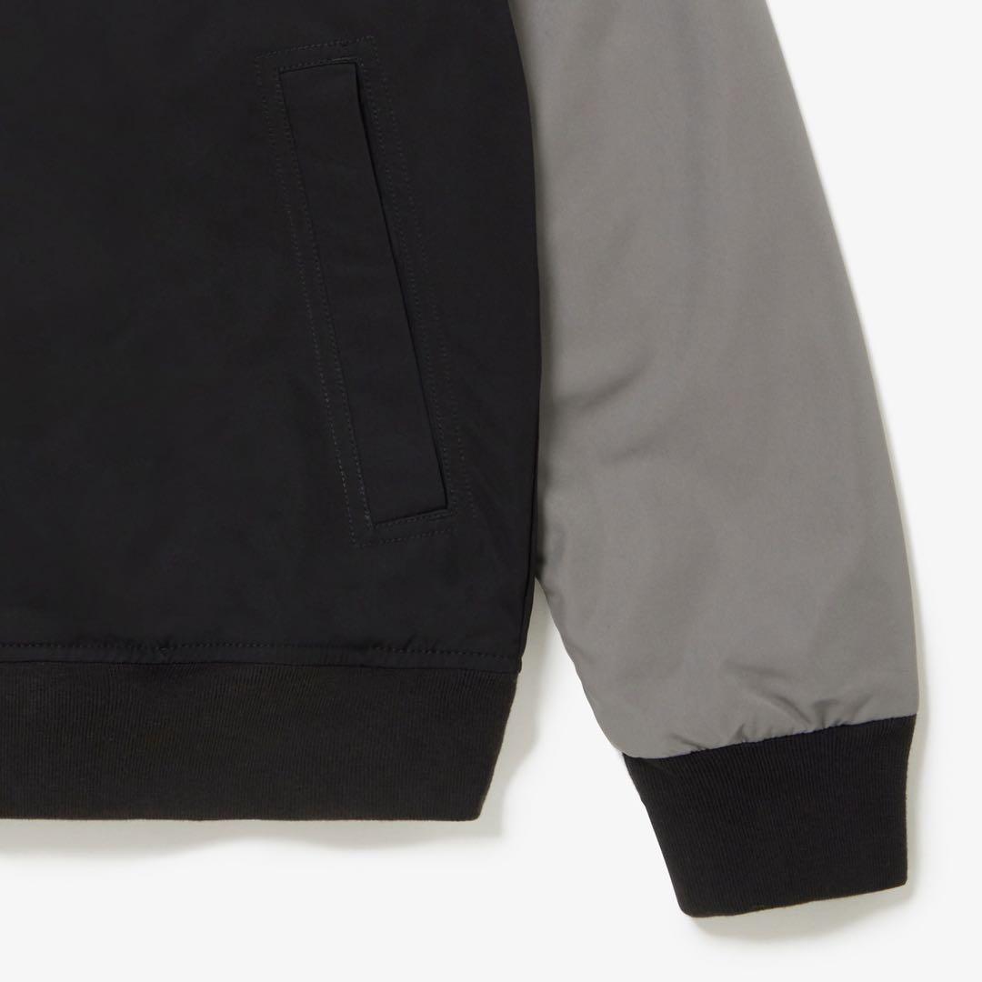 【LACOSTE/ラコステ】リバーシブルボンバージャケット　ブラック×グレー L