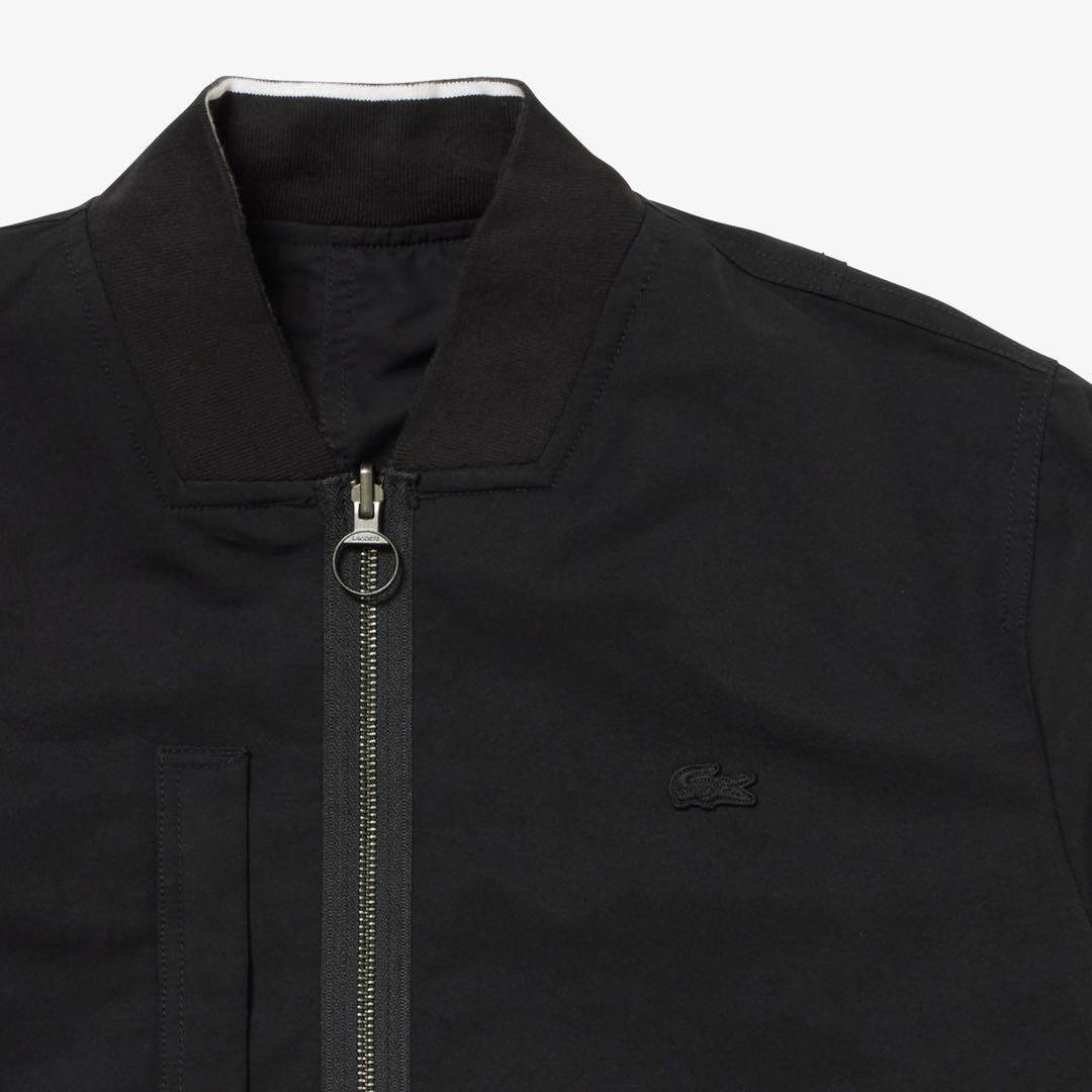 【LACOSTE/ラコステ】リバーシブルボンバージャケット　ブラック×グレー L