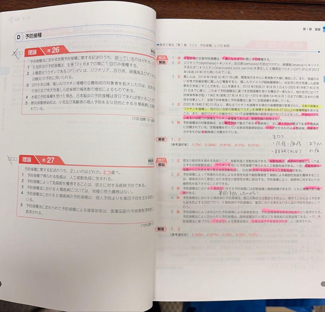 薬ゼミ　第111回薬剤師国家試験対策参考書　青本・青問全巻セット