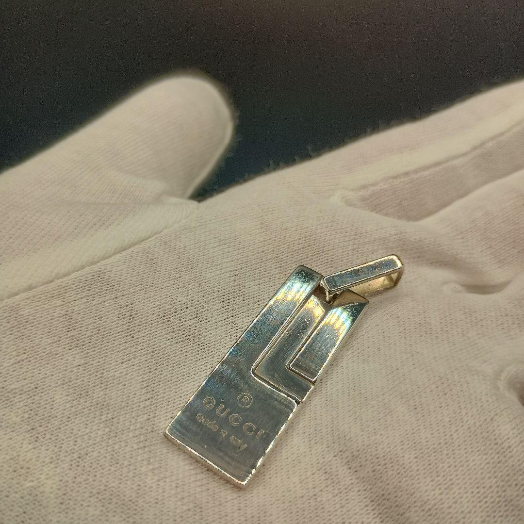 GUCCI Gプレート ネックレス 50cm SILVER925