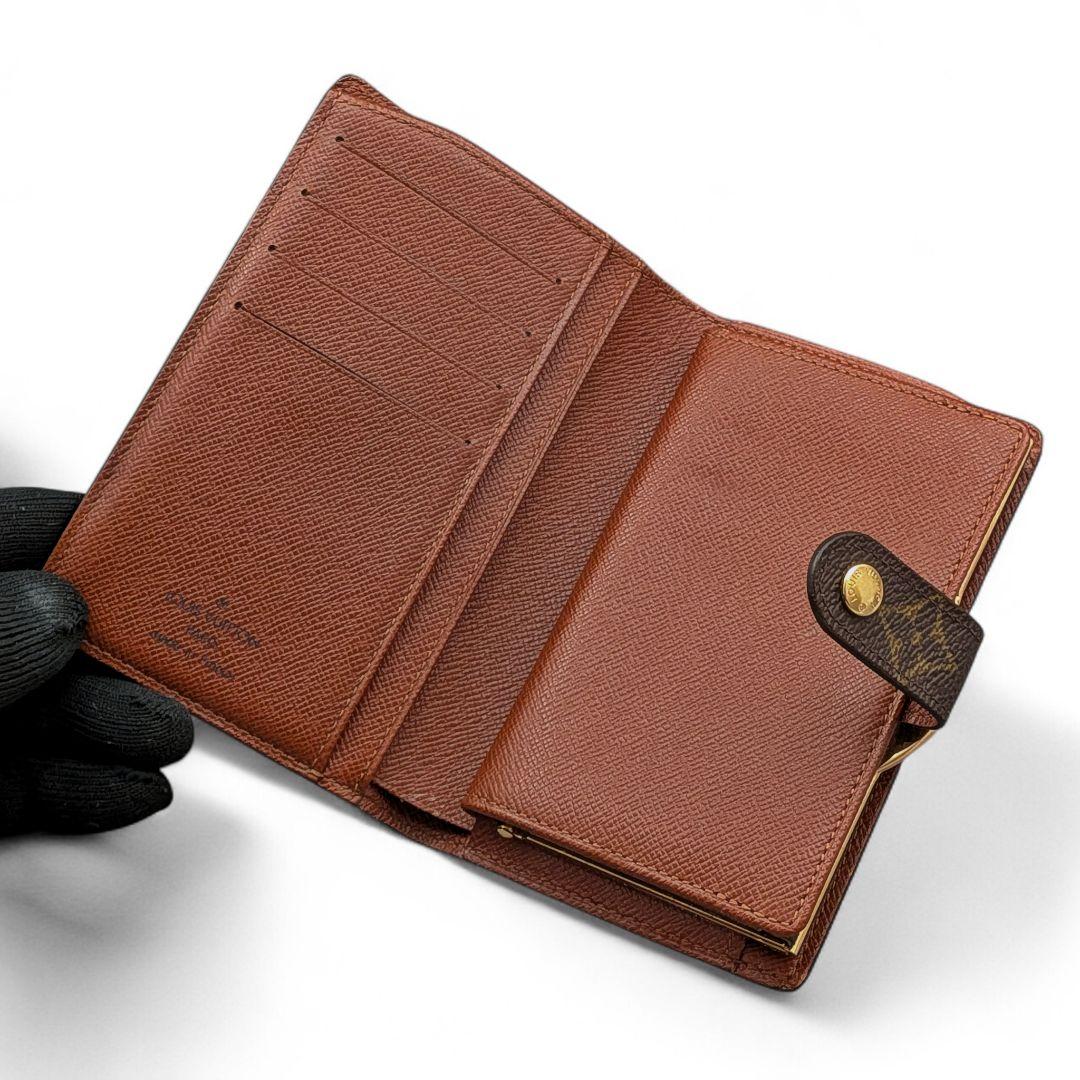 美品 ルイヴィトン モノグラム ポルトモネ ビエ ヴィエノワ 折り財布 がま口