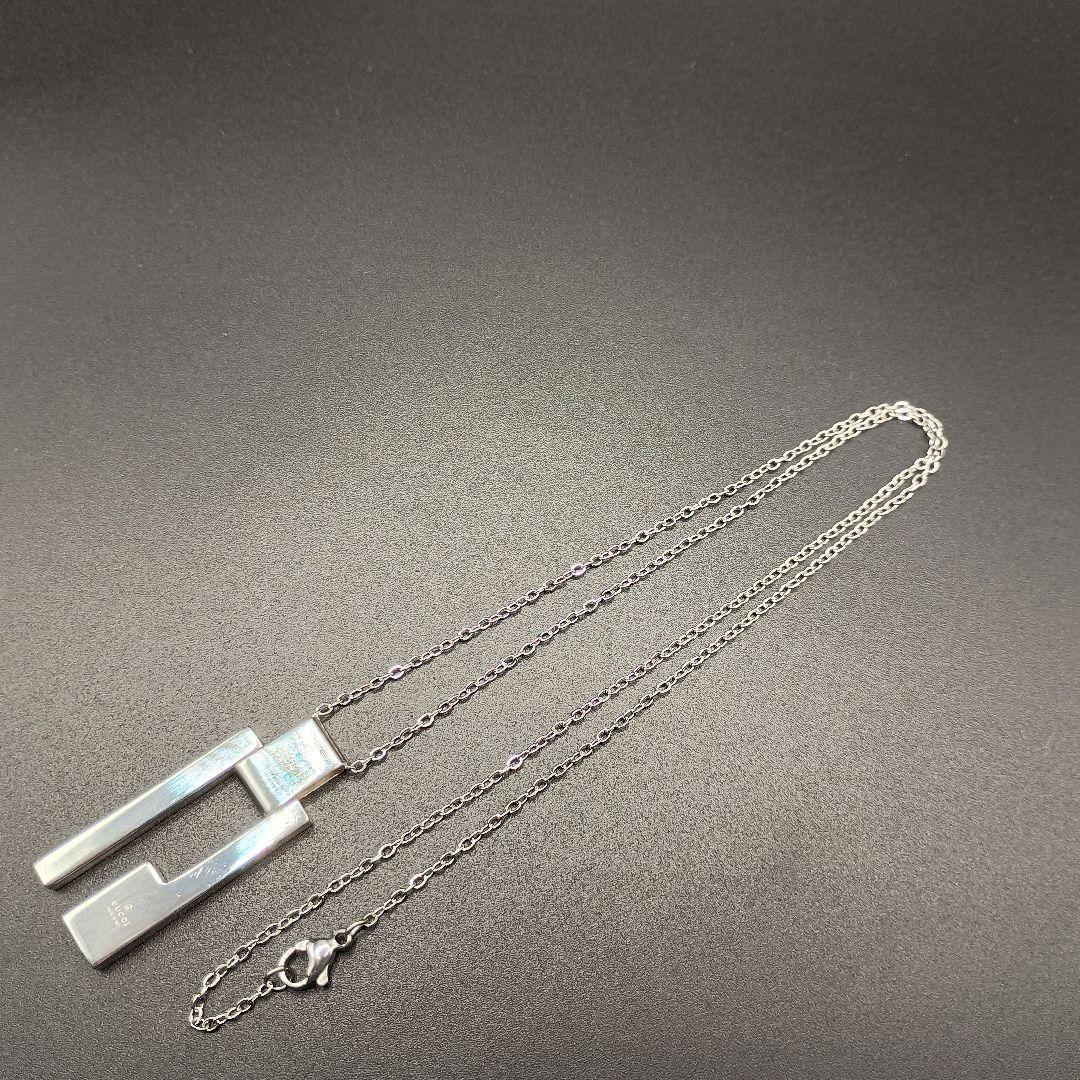 GUCCI　Gロゴ ネックレス 50cm SILVER925