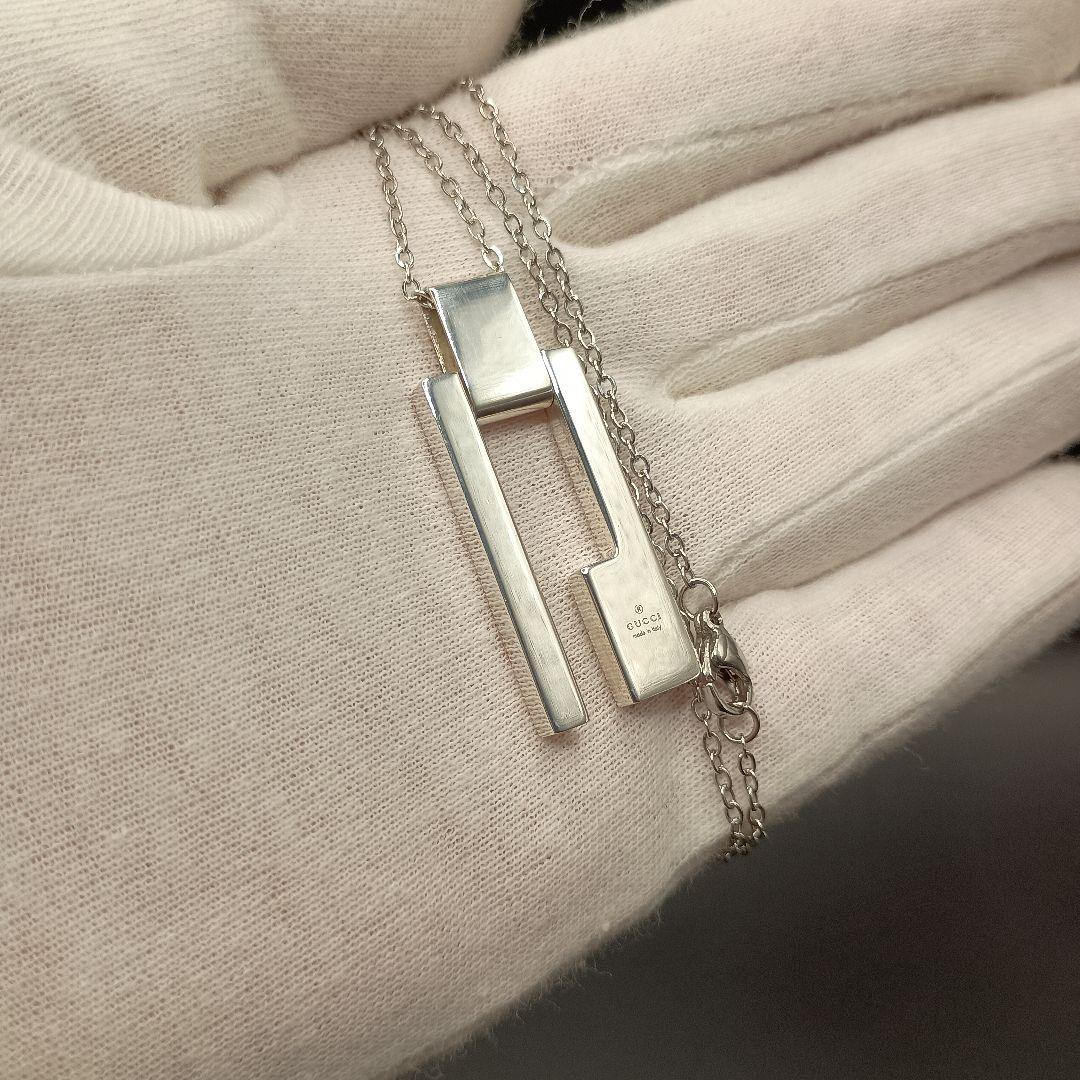 GUCCI　Gロゴ ネックレス 50cm SILVER925