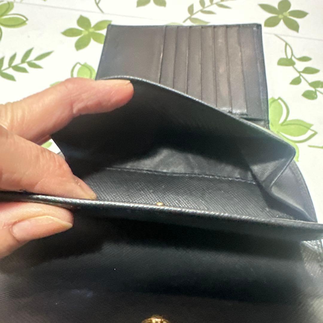 最終お値下げ！PRADA プラダ サフィアーノ 二つ折り財布 ブラック