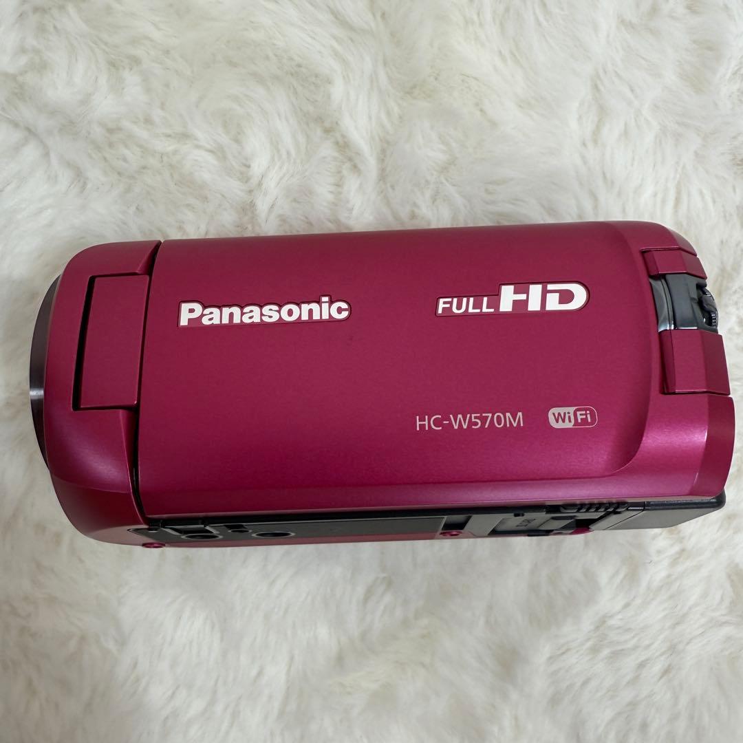 美品Panasonic パナソニック HDビデオカメラ HC-W570M ピンク
