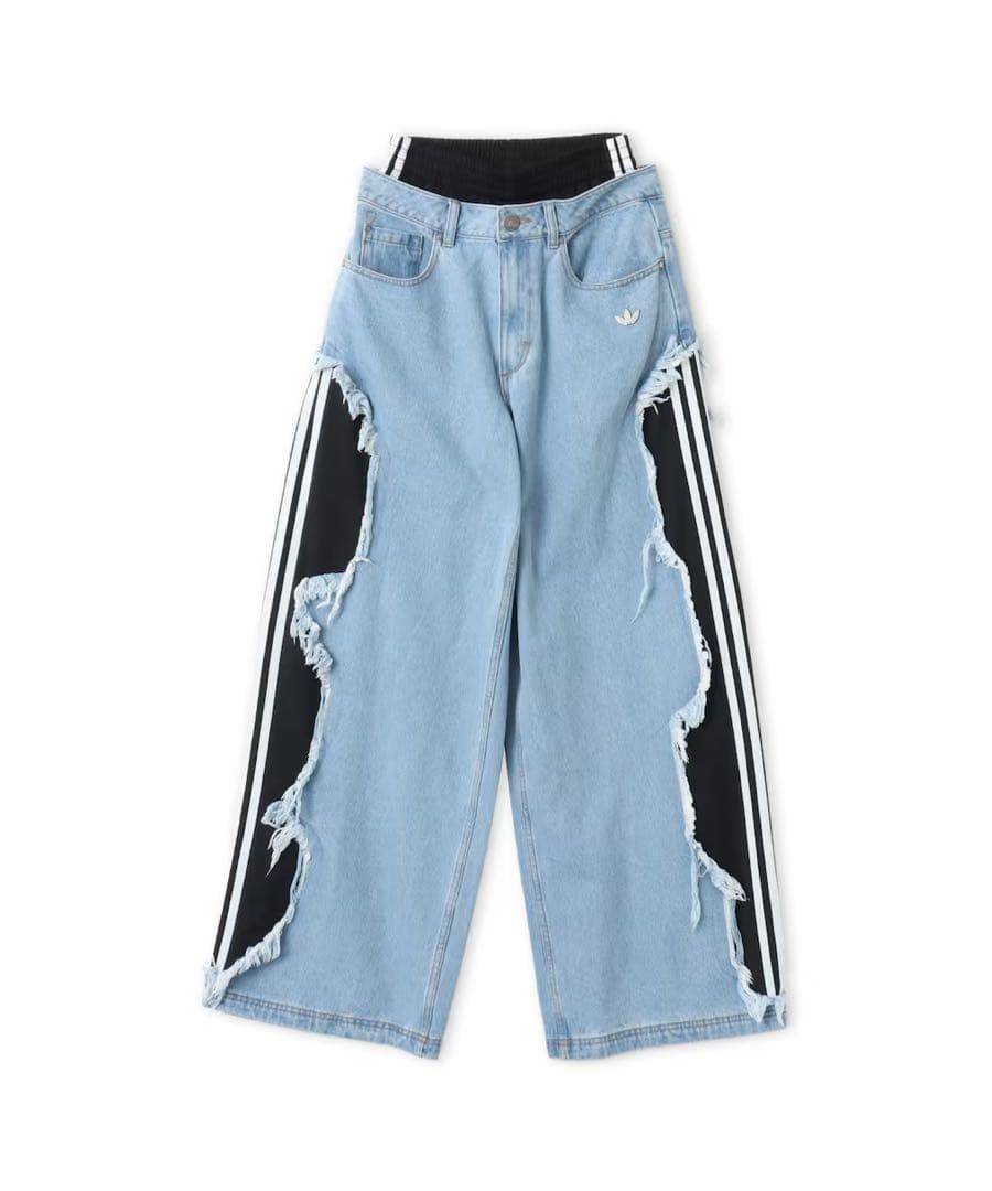 adidas ADILENIUM 5.0 デコンストラクテッド　デニムパンツ