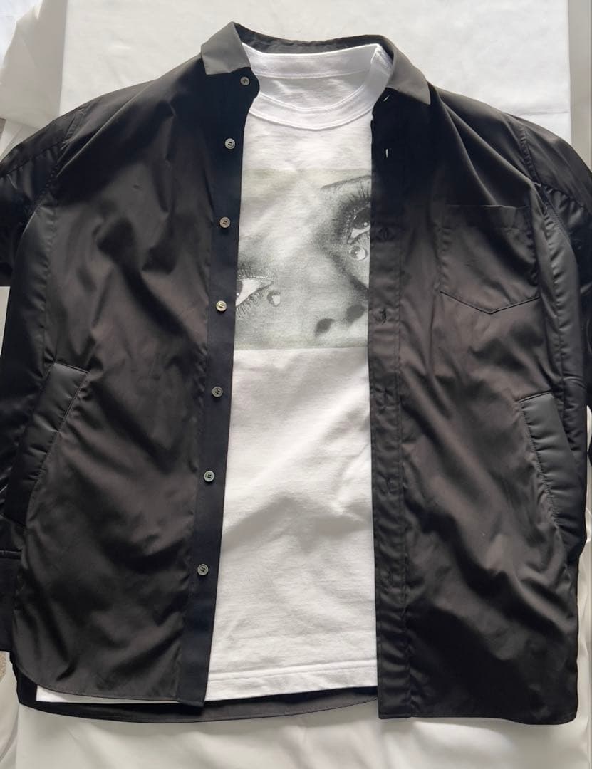 sacai Cotton Poplin Shirt ドッキングシャツ黒 【美品】