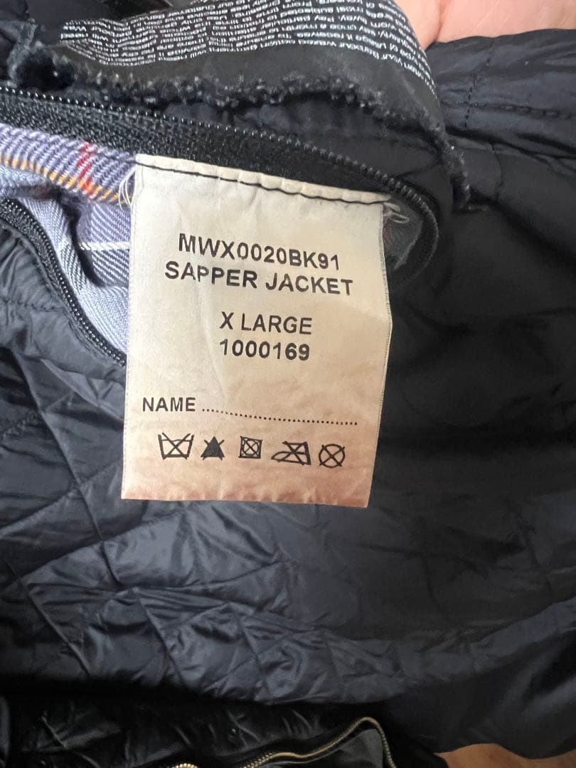 Barbour SAPPER WAX JACKET BLACK サイズXL