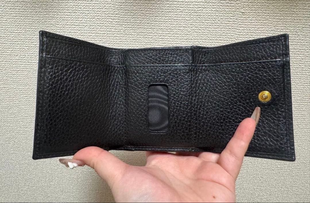 GUCCI マーモント 三つ折財布 ブラック