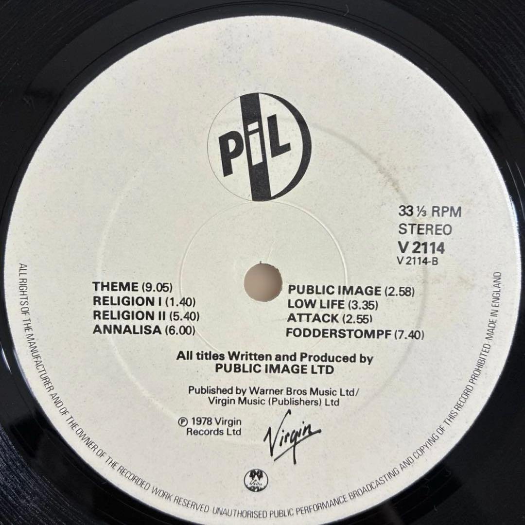 PUBLIC IMAGE LIMITED 輸入12inchレコード　1978年