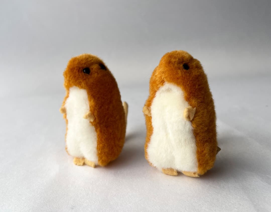 【希少】やまね工房 かやねずみ ２匹セット ぬいぐるみ 民芸 工芸