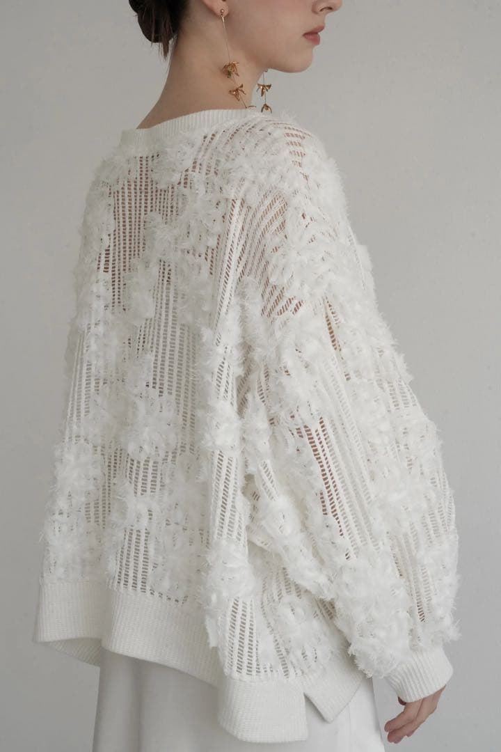 トップス acka flower lace cardigan