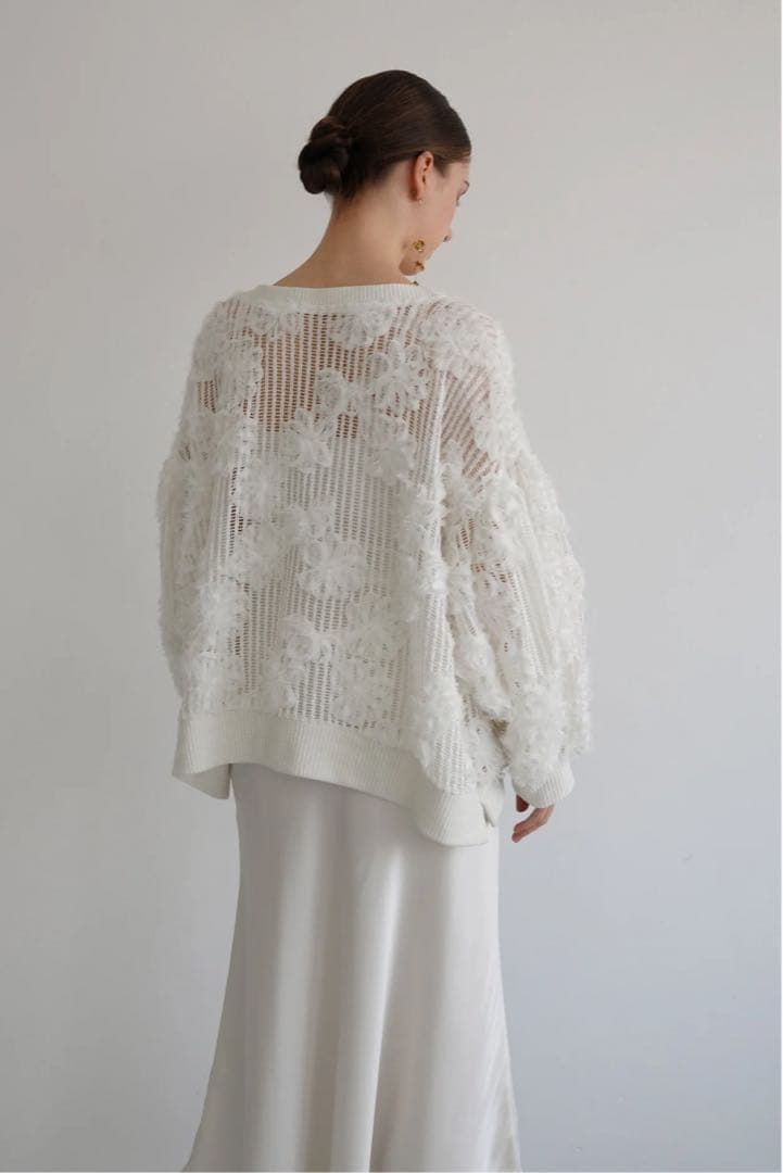 トップス acka flower lace cardigan