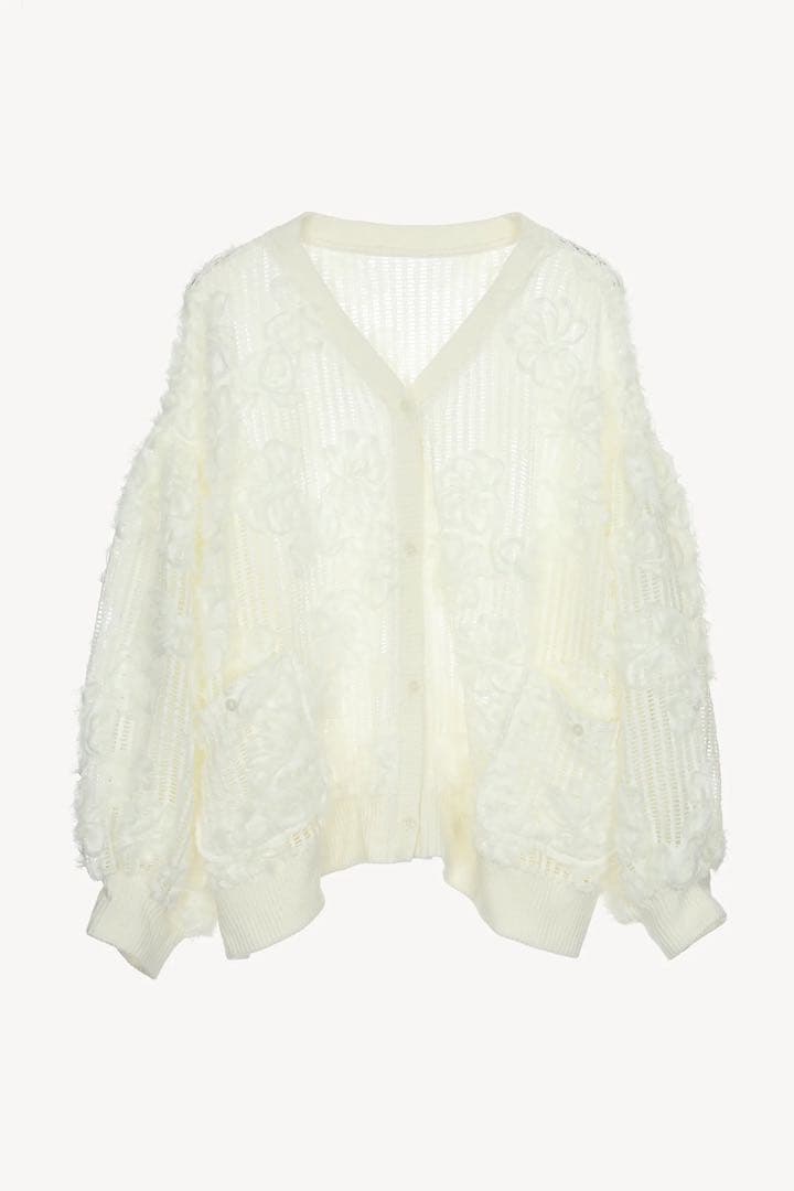 トップス acka flower lace cardigan