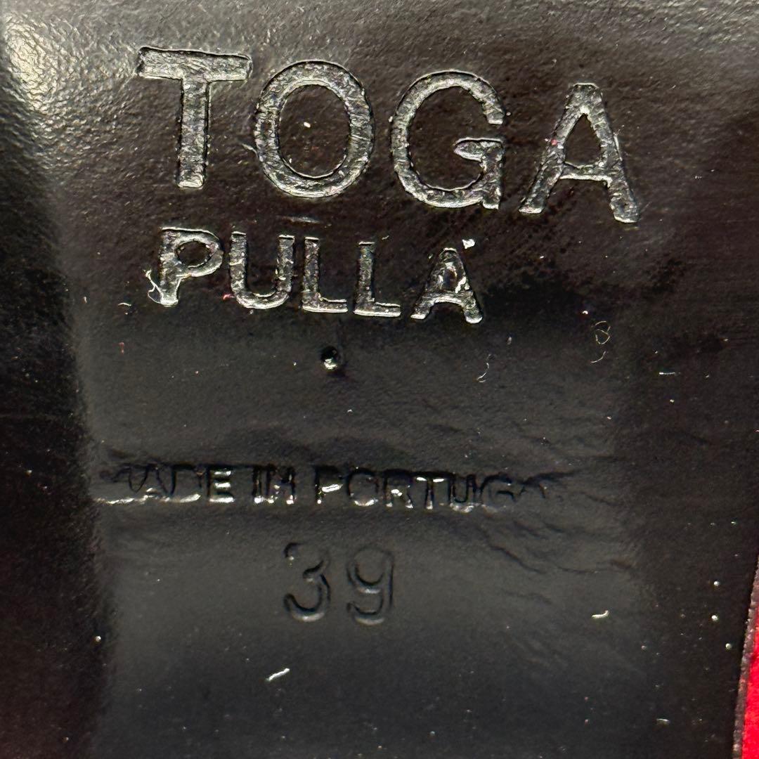 TOGA PULLA アンクルブーツ レースアップブーツ スエード レッド 赤