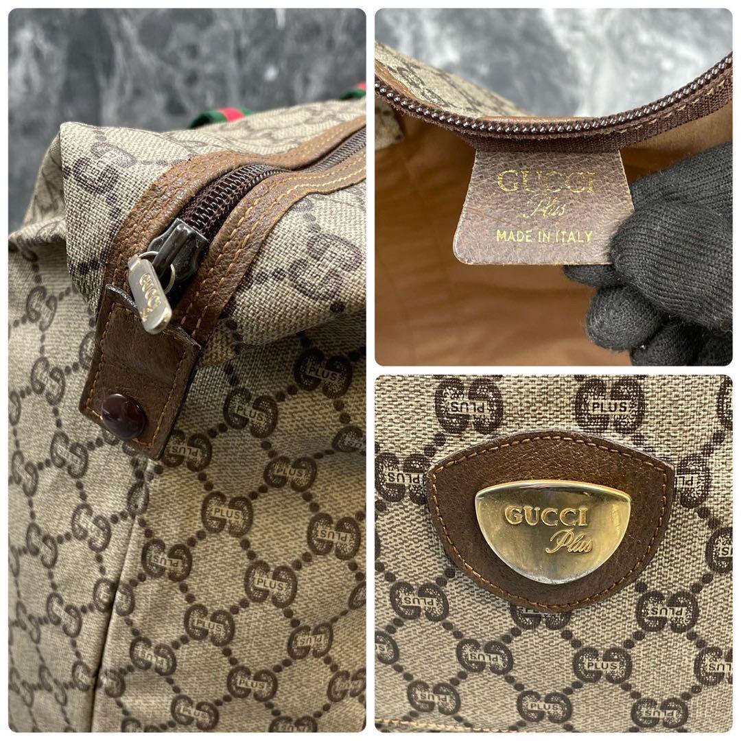 ✨美品✨GUCCI シェリーライン GG ボストンバッグ ブラウン ベージュ
