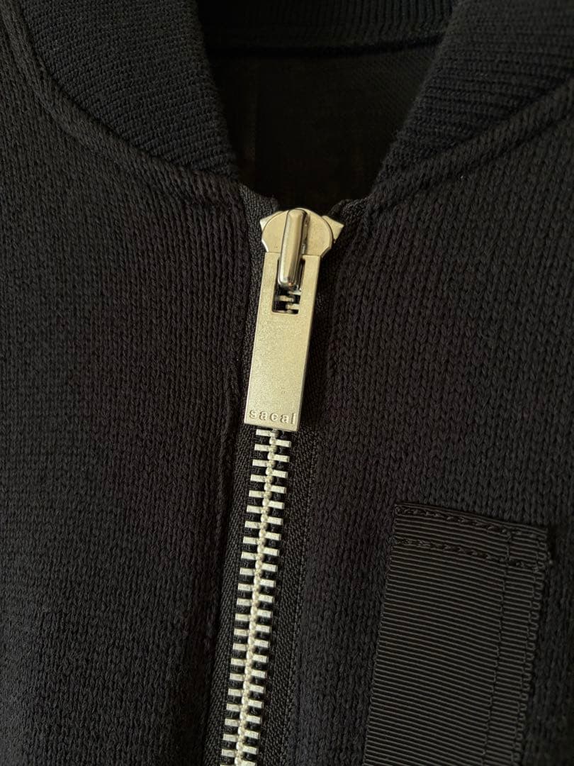 sacai Sponge Sweat Blouson ニット切り替えブルゾン L