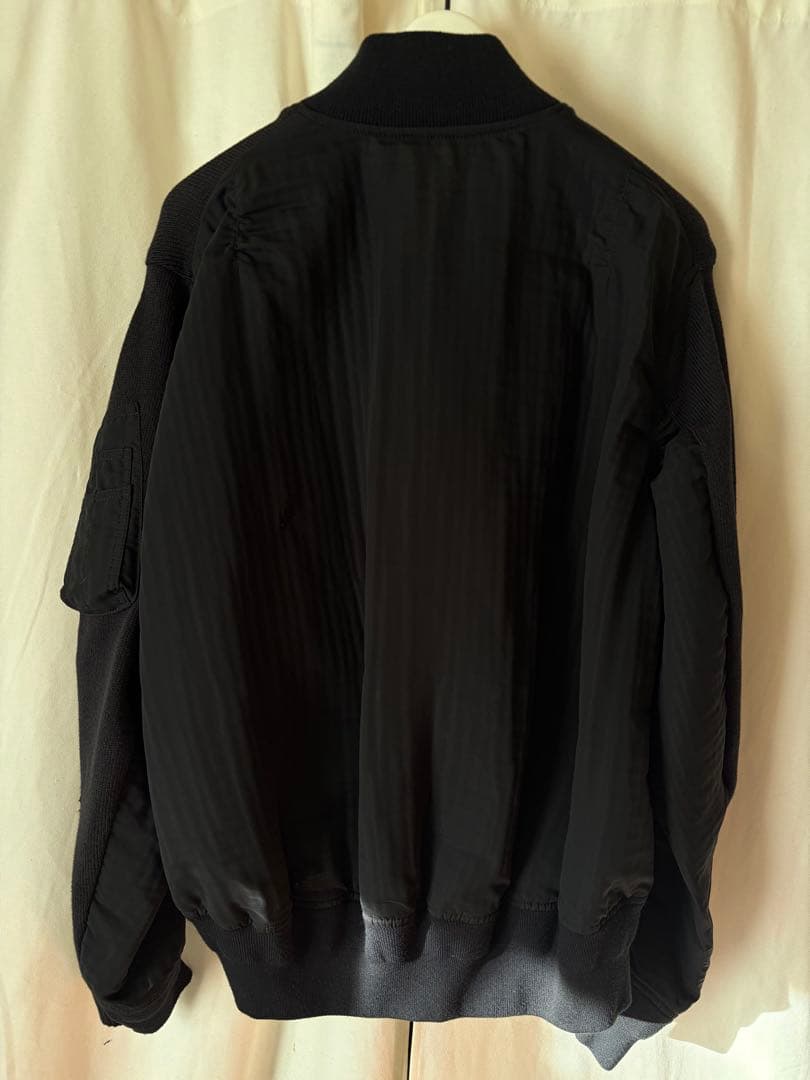 sacai Sponge Sweat Blouson ニット切り替えブルゾン L